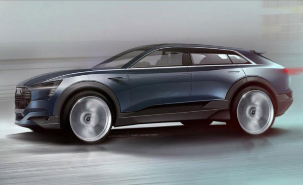 Audi дразнит истребителем Tesla Model X, ожидаемым в 2018 году